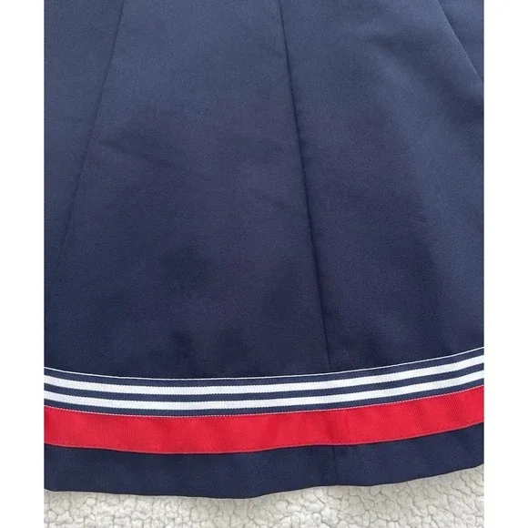 Girls Bonnie Jean Nautical Dress Red White Blue Stripes Bow Size 5 Sailor USA - Picture 2 of 10
